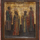 TWO ICONS: A FEAST DAY ICON AND AN ICON SHOWING FOUR SELECTED SAINTS - фото 3