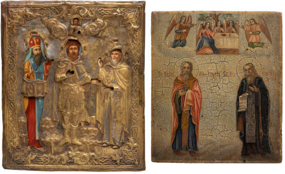 TWO ICONS SHOWING SELECTED SAINTS - Foto 1