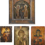 A COLLECTION OF FOUR ICONS SHOWING SELECTED SAINTS - фото 1