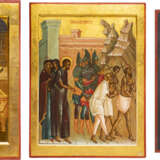 THREE LARGE ICONS SHOWING ST. MARK THE EVANGELIST, ST. IGNATIUS AND JESUS BEING LED TO GOLGATHA - Foto 1