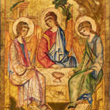 THREE ICONS SHOWING CHRIST PANTOKRATOR, THE OLD TESTAMENT TRINITY AND THE MOTHER OF GOD - Foto 4