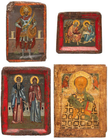 FOUR ICONS SHOWING SELECTED SAINTS - photo 1
