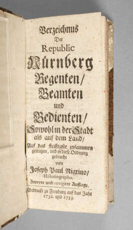 Beamtenverzeichnis Nürnberg 1732 - фото 1