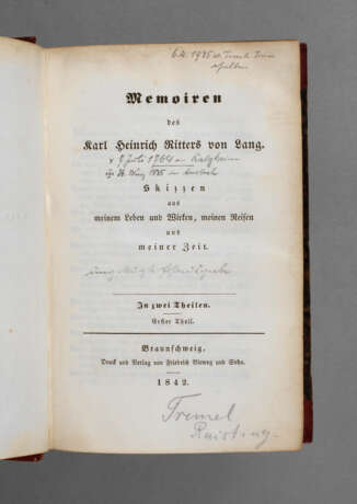 Memoiren des Karl Heinrich Ritters von Lang - Foto 1