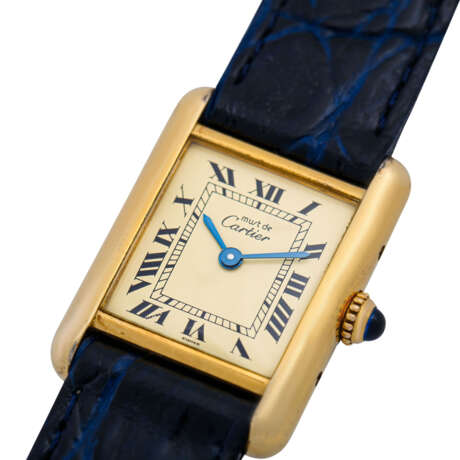 Cartier Tank Vermeil Vintage Damen Uhr, Ref. 5057001 - фото 5