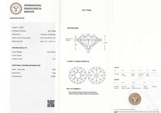 Loser Altschliffdiamant von 0,39 ct, - photo 2