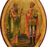 A LARGE ICON SHOWING ST. JOHN THE EVANGELIST AND ST. THEODORE TIRON - Foto 1
