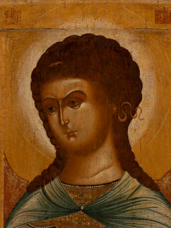 A VERY FINE ICON SHOWING THE ARCHANGEL GABRIEL FROM A DEISIS - photo 2
