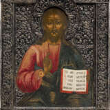 A LARGE ICON SHOWING CHRIST PANTOKRATOR WITH RIZA - фото 1