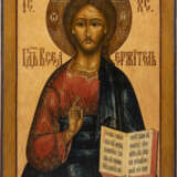 A MONUMENTAL ICON SHOWING CHRIST PANTOKRATOR FROM A CHURCH ICONOSTASIS - фото 1