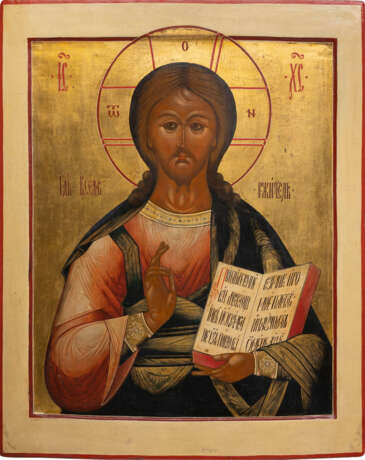 A LARGE ICON SHOWING CHRIST PANTOKRATOR - фото 1