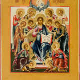 A FINE ICON SHOWING AN EXTENDED DEISIS - photo 1