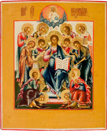 A FINE ICON SHOWING AN EXTENDED DEISIS - photo 1