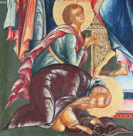 A FINE ICON SHOWING AN EXTENDED DEISIS - photo 3