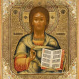 A VERY FINE ICON SHOWING CHRIST PANTOKRATOR - photo 1