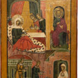 A MONUMENTAL ICON SHOWING THE NATIVITY OF THE MOTHER OF GOD FROM A CHURCH ICONOSTASIS - Foto 1