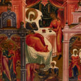 A VERY LARGE ICON SHOWING THE NATIVITY OF THE MOTHER OF GOD - фото 7