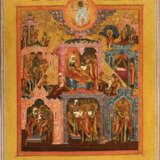 A VERY FINE ICON SHOWING THE NATIVITY OF THE MOTHER OF GOD - Foto 1