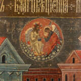 A MONUMENTAL ICON SHOWING THE ANNUNCIATION OF THE MOTHER OF GOD FROM A CHURCH ICONOSTASIS - photo 2