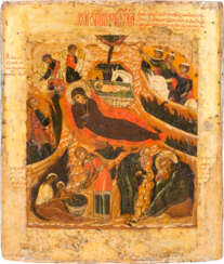 AN ICON SHOWING THE NATIVITY OF CHRIST