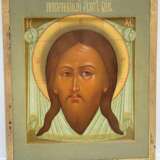 A VERY FINE ICON SHOWING THE MANDYLION WITH A SILVER-GILT BASMA - Foto 1