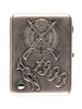 A SILVER CIGARETTE CASE: SHOOTING COMPETITION OF THE 92ND INFANTRY OF PETSCHERSK - Foto 1