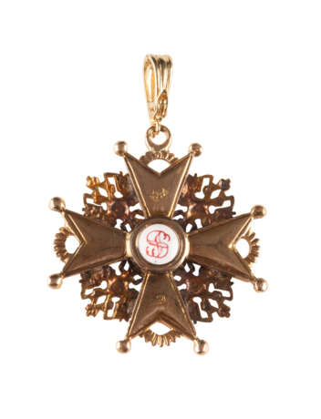 A GOLD AND ENAMEL BREAST BADGE OF THE ORDER OF ST. STANISLAS - Foto 2