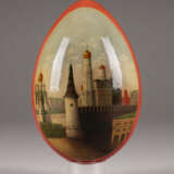 A RED LACQUERED PAPIER-MACHÉ EASTER EGG - photo 1