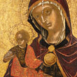 A FINE ICON SHOWING THE MADRE DELLA CONSOLAZIONE IN INTS ORIGINAL CARVED WOODEN AND GILDED FRAME - фото 4