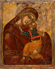 AN ICON SHOWING THE SWEET-KISSING MOTHER OF GOD (GLYKOPHILOUSA)
