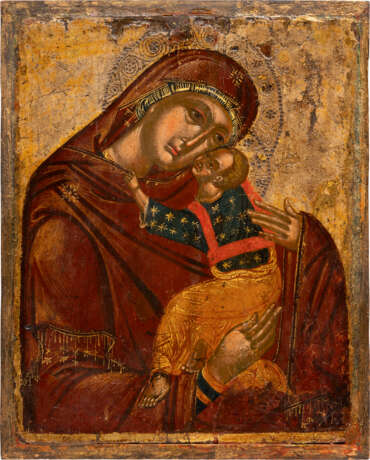 AN ICON SHOWING THE SWEET-KISSING MOTHER OF GOD (GLYKOPHILOUSA) - photo 1
