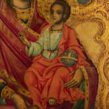 A MONUMENTAL ICON SHOWING THE ENTHRONED MOTHER OF GOD PANTANASSA FROM A CHURCH ICONOSTASIS - photo 4