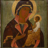 A MONUMENTAL ICON OF THE TIKHVINSKAYA MOTHER OF GOD FROM A CHURCH ICONOSTASIS - фото 1