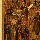 A VERY FINE AND RARE ICON SHOWING 'IN THEE REJOICETH' (HYMN TO HOLY VIRGIN) FROM THE WINTER PALACE COLLECTION (?) - Foto 3