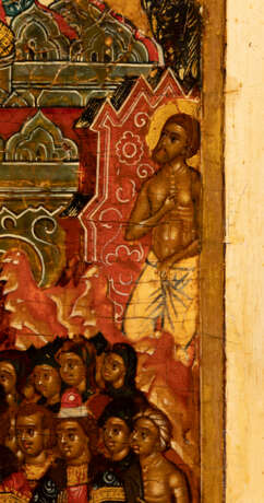 A VERY FINE AND RARE ICON SHOWING 'IN THEE REJOICETH' (HYMN TO HOLY VIRGIN) FROM THE WINTER PALACE COLLECTION (?) - Foto 6