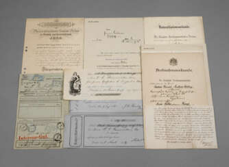 Collection of official documents of Central Germany, around 1900