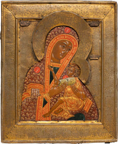 A FINE ICON OF THE MOHTER OF GOD 'O VSEPYETAYA MATI' (O ALL-HYMNED MOTHER) WITH RIZA - photo 1