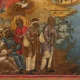 A LARGE DATED ICON SHOWING THE MOTHER OF GOD 'JOY TO ALL WHO GRIEVE' AND SELECTED SAINTS - Foto 3