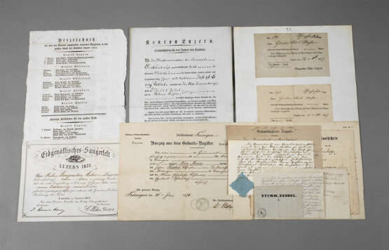 Konvolut historische Dokumente Kanton Luzern - фото 1