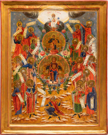 A LARGE ICON SHOWING THE PRAISE OF THE MOTHER OF GOD (THE PROPHETS FORETOLD YOU) - фото 1
