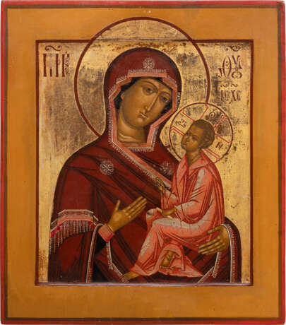 AN ICON SHOWING THE MOTHER OF GOD OF TIKHVIN - фото 1
