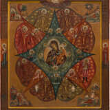A VERY LARGE ICON SHOWING THE MOTHER OF GOD THE 'UNBURNT BUSH' - photo 1
