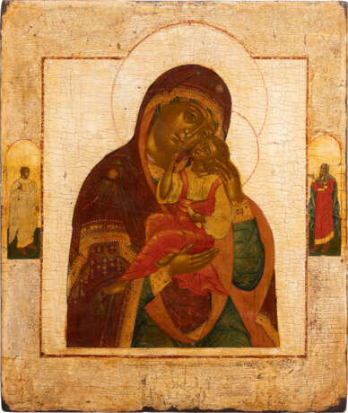 AN ICON SHOWING THE MOTHER OF GOD WITH THE PLAYFUL CHILD - photo 1