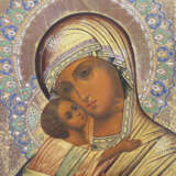 AN ICON SHOWING THE VLADIMIRSKAYA MOTHER OF GOD - photo 2