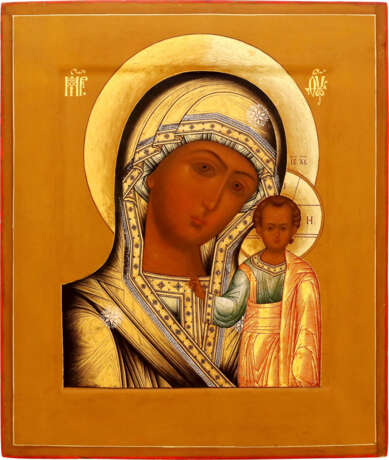 A FINE ICON SHOWING THE KAZANSKAYA MOTHER OF GOD - photo 1