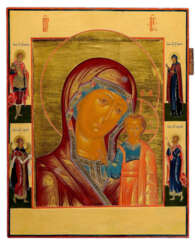 A LARGE ICON SHOWING THE KAZANSKAYA MOTHER OF GOD