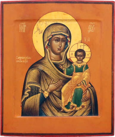 AN ICON SHOWING THE SMOLENSKAYA MOTHER OF GOD - photo 1