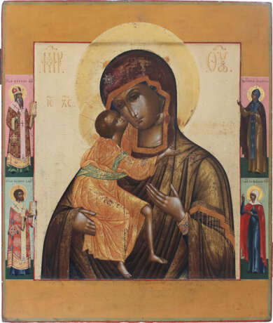 A FINE AND LARGE ICON SHOWING THE FEODOROVSKAYA MOTHER OF GOD - Foto 1