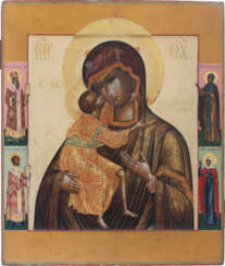A FINE AND LARGE ICON SHOWING THE FEODOROVSKAYA MOTHER OF GOD