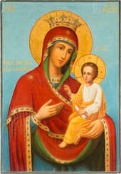 A MONUMENTAL DATED ICON OF THE QUICK TO HEAR MOTHER OF GOD (SKOROPOSLUSHNITSA)